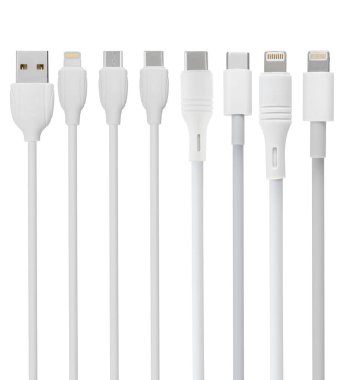 USB, Tip-C, Micro USB, Lightning için kablo ve bağlantı izolasyon, kolaj