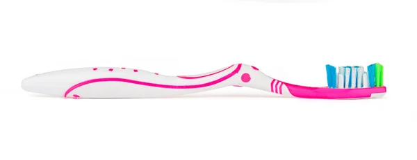 Escova Dentes Uma Ferramenta Para Escovar Dentes Sobre Fundo Branco — Fotografia de Stock