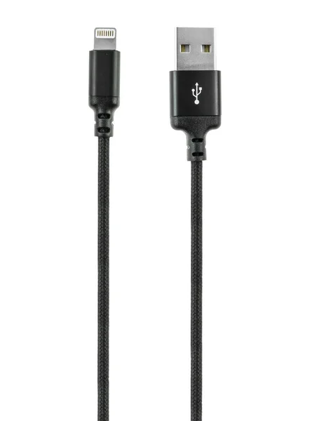 USB, Tip-C için kablo ve bağlantı, beyaz arkaplan üzerinde izole