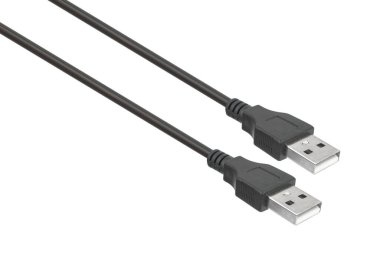 USB bağlantısı, USB kablosu beyaz arkaplanda izole edilmiş