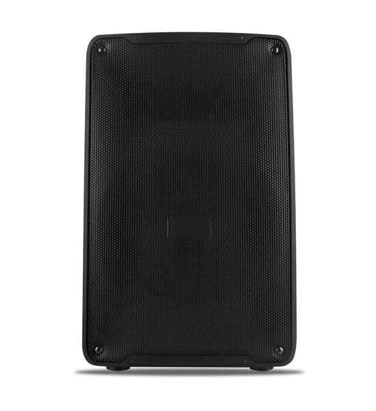 Beyaz arkaplanda müzik dinlemek için hoparlör ve ses sistemi