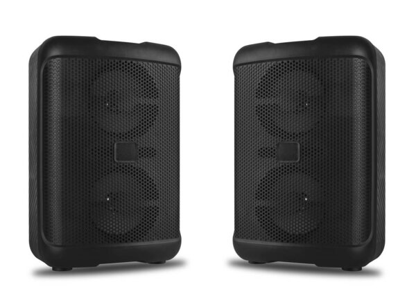 Acoustic sound system, speakers on a white background