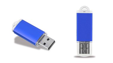 USB flaş bellek, beyaz arkaplanda flaş bellek
