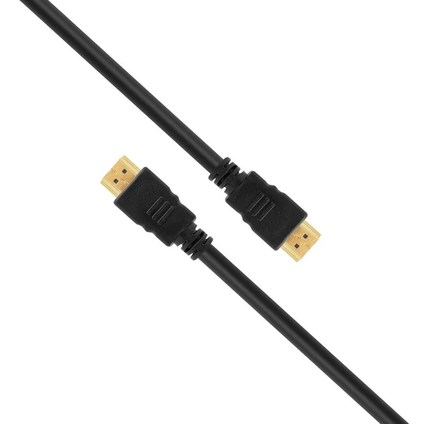 Cabo Com Conector Hdmi Sobre Fundo Branco — Fotografia de Stock