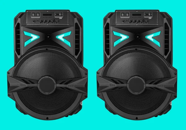 Acoustic System Acoustic Speakers Blue Background — Fotografia de Stock