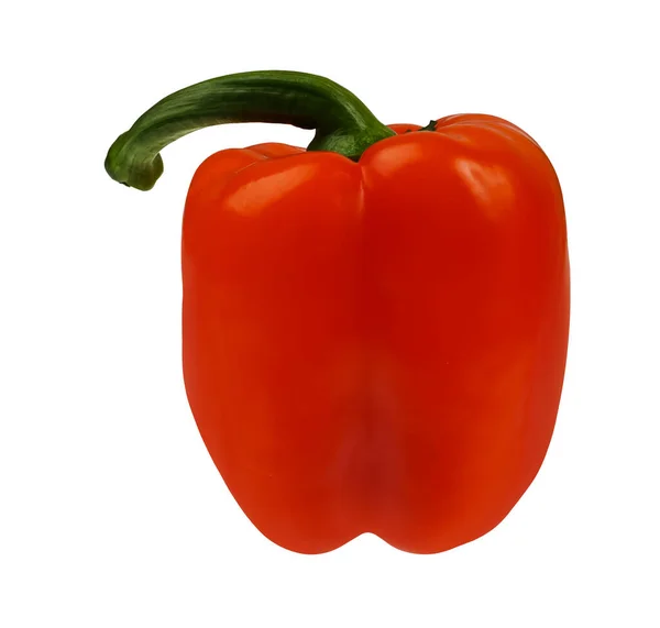 Sweet Red Pepper White Background Isolation — Stock Photo, Image