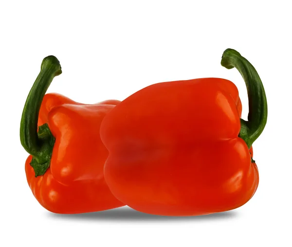 Sweet Red Pepper White Background Shadow — Zdjęcie stockowe