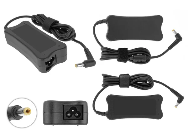 Laptop Power Adapter Laptop Accessory Isolated White Background —  Fotos de Stock
