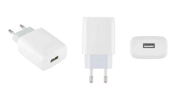Power Adapter Phone Tablet Phone Accessory White Background — Foto de Stock