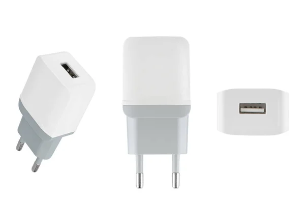 Power Adapter Phone Tablet Phone Accessory White Background — Stockfoto