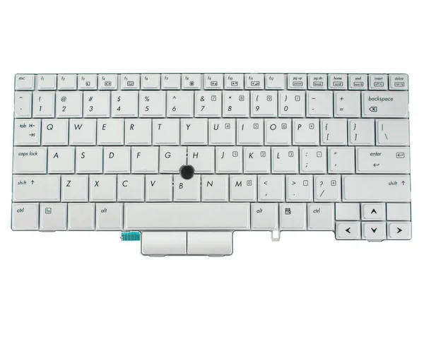 Tastatură Laptop Piesă Schimb Laptop Fundal Alb — Fotografie, imagine de stoc