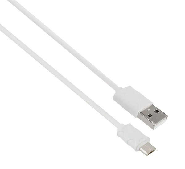 Cable Usb Micro Usb Connector Isolated White Background — Stock Photo, Image