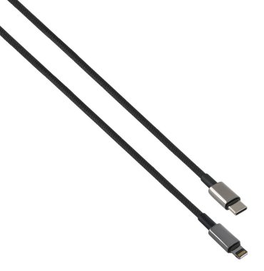 cable with USB and Lightning connector, isolated on white background
