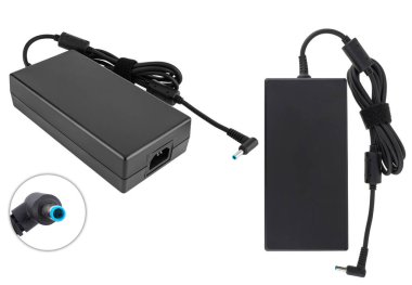 laptop güç adaptörü, dizüstü bilgisayar aksesuarı, beyaz arkaplanda izole