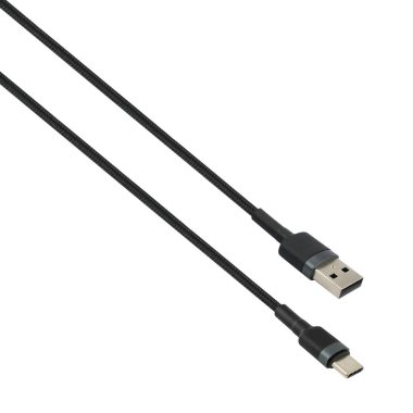 Cable with USB and Type-C connector, on white background clipart