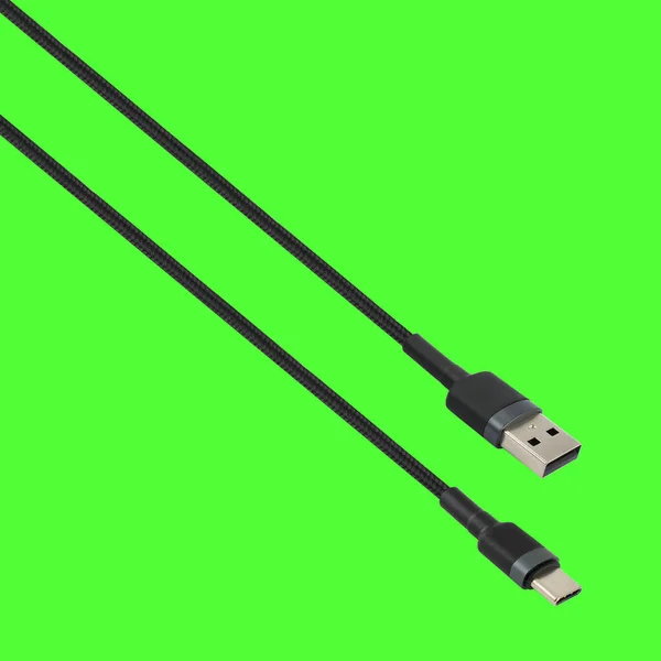 Cable Usb Type Connector White Background — Fotografia de Stock