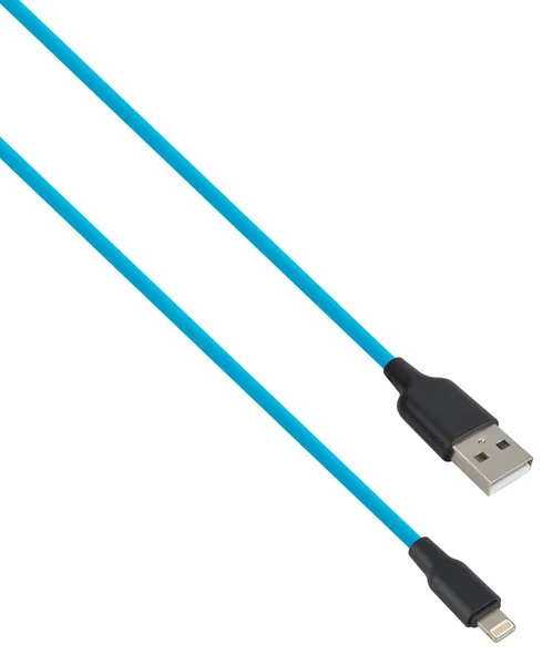 Cable Usb Lightning Connector Isolated White Background — Fotografia de Stock