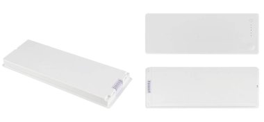 beyaz dizüstü bilgisayar pili, bilgisayar yedek parçası, beyaz arkaplan