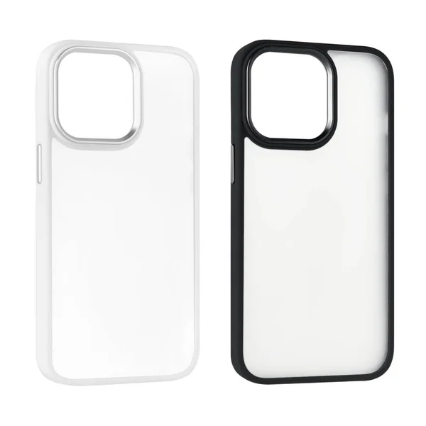 Silikon telefon kılıfı, telefon aksesuarı, beyaz arka planda izole edilmiş.