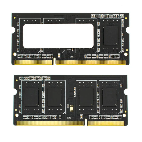 Ram Laptop Dimm Ddr3 Isolated White Background View Both Sides — Stock Photo, Image