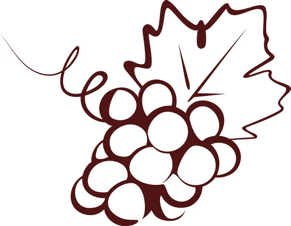草绘的葡萄串 — 图库矢量图片