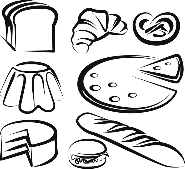 Illustration with a set of baking items — Stock Vector