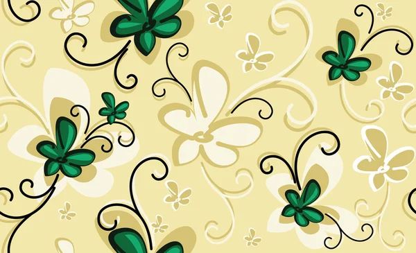 Fondo con flores esmeralda — Vector de stock