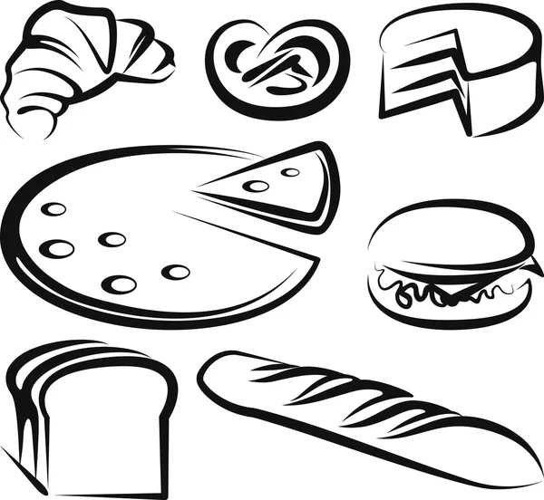 Illustration med en uppsättning av bakning objekt — Stock vektor