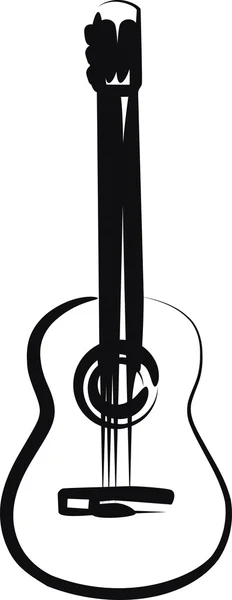 Illustration of Spanish classical guitar — Stock Vector