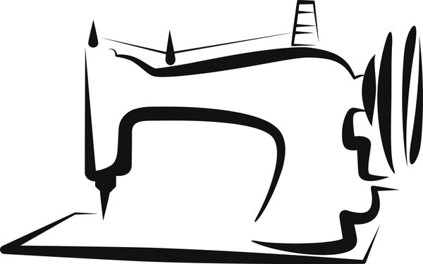 Простая иллюстрация с швейной машинкой
