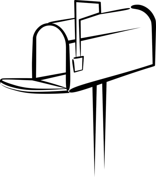 Simple illustration with a mailbox — Stock Photo, Image