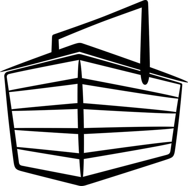 Ilustração com uma cesta de loja — Fotografia de Stock