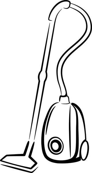 Ilustração com um aspirador — Fotografia de Stock