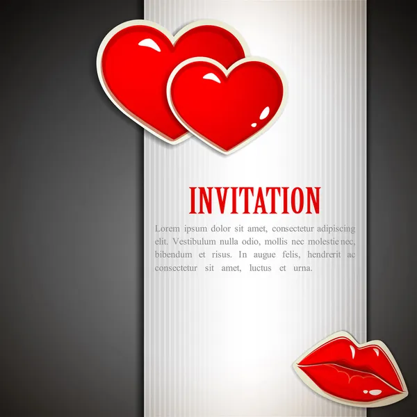 The Valentine day. Invitation card — Stock Photo, Image