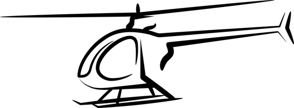 Illustration med en helikopter — Stockfoto