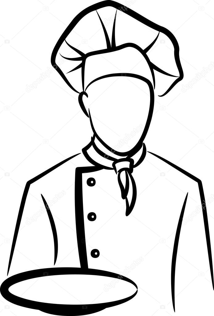Simple illustration with a chef