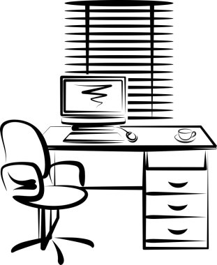 office iş yeri ile çizim