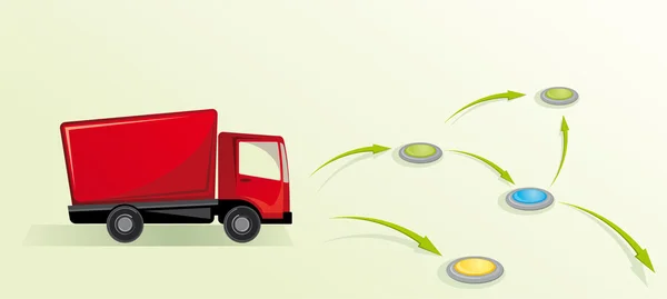 Illustration avec un camion. Concept logistique . — Photo