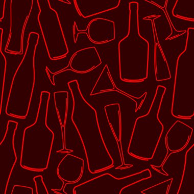 şişe ve bardak ile sorunsuz arka plan