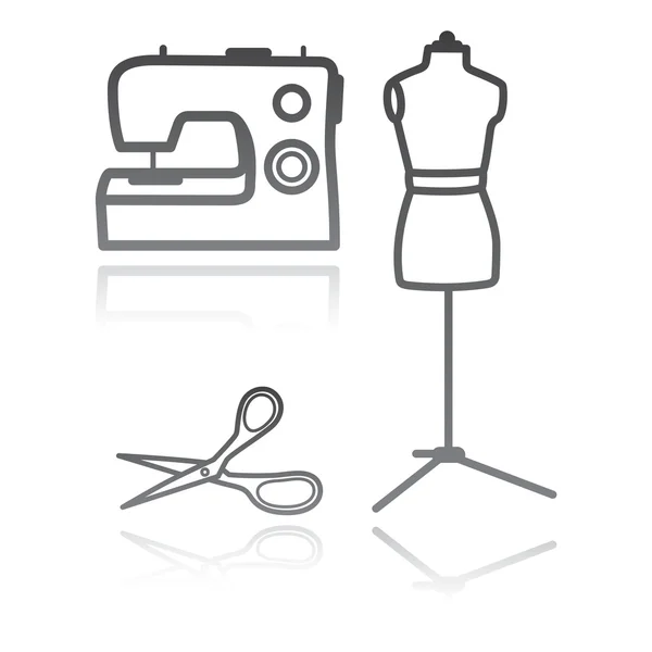 Tailor's equipment — Stock Vector