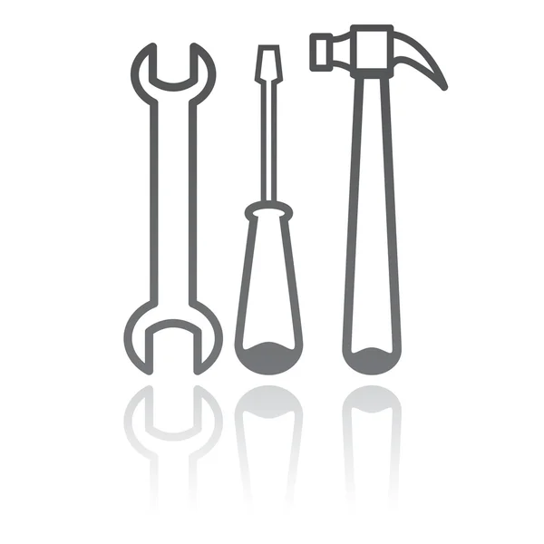 Ilustrace pracovních nástrojů — Stockový vektor