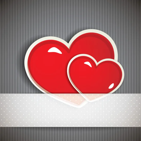 Valentine's Day background with hearts — Stock Vector