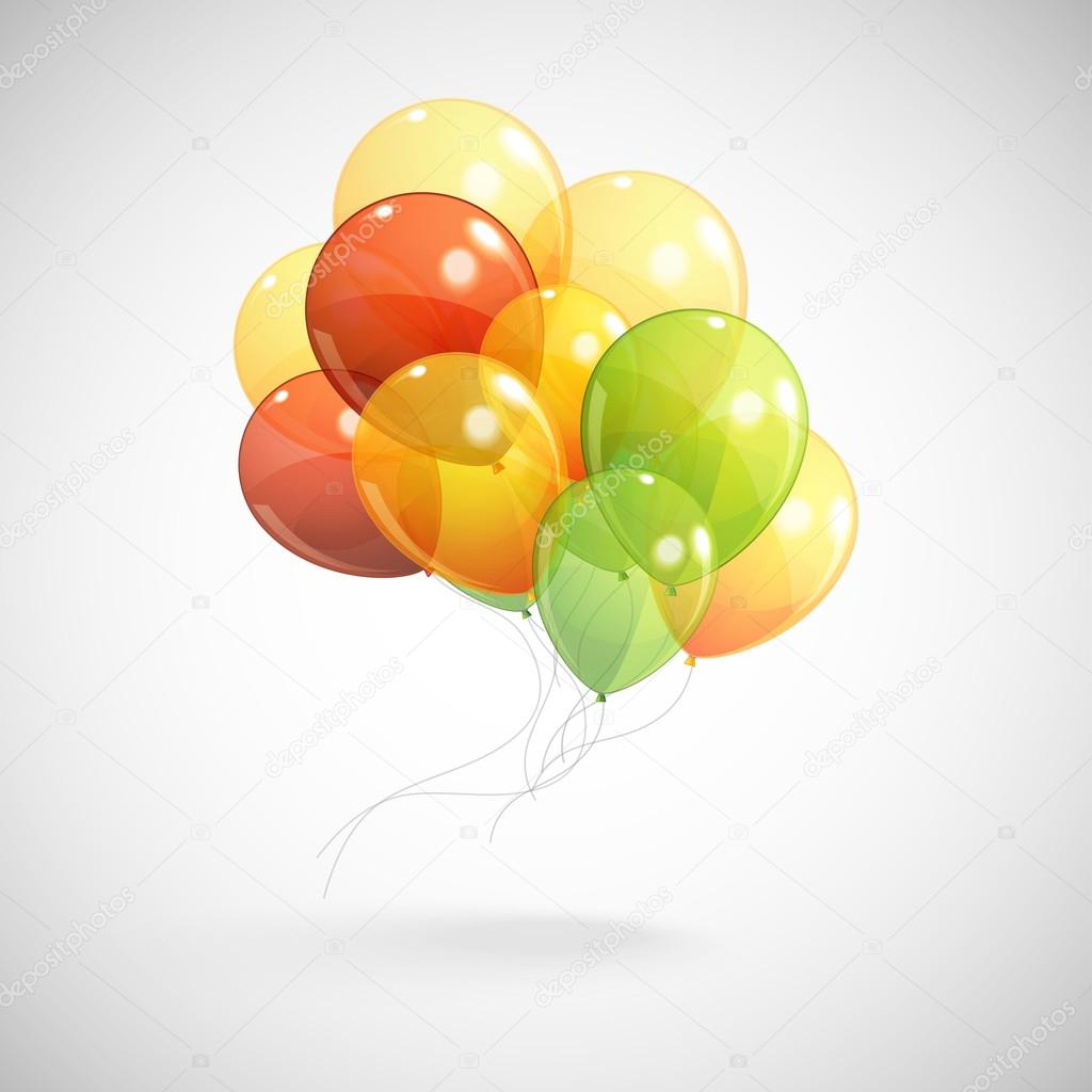 Background with a bunch of multicolored balloons