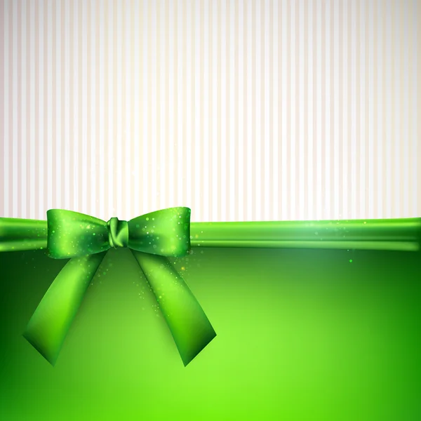绿色蝴蝶结的背景 — 图库矢量图片