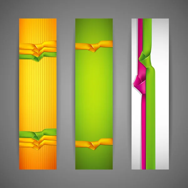 Баннеры с лентами — стоковый вектор