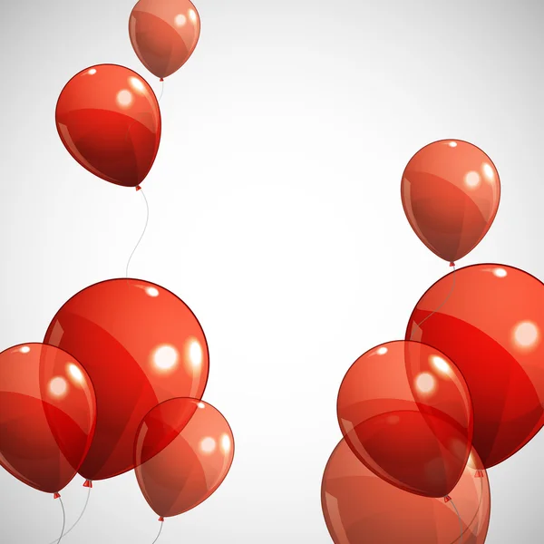 Фон с красными воздушными шарами — стоковый вектор