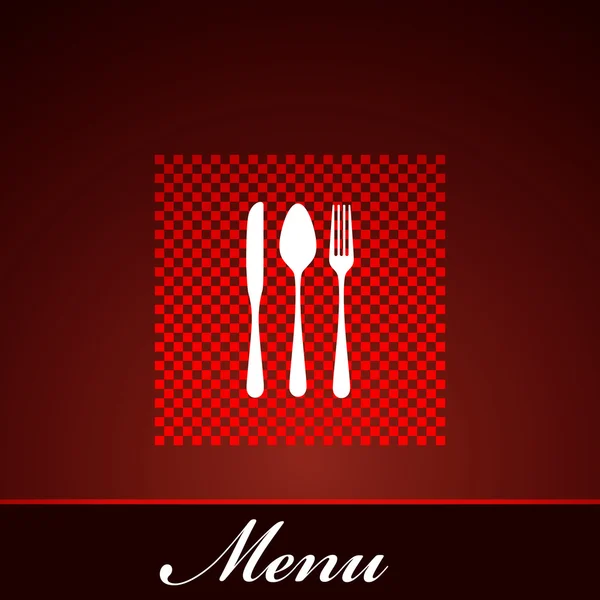 Menu restaurant design avec argenterie — Image vectorielle