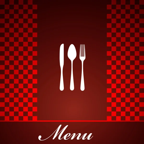 Diseño de menú de restaurante con cubiertos — Vector de stock