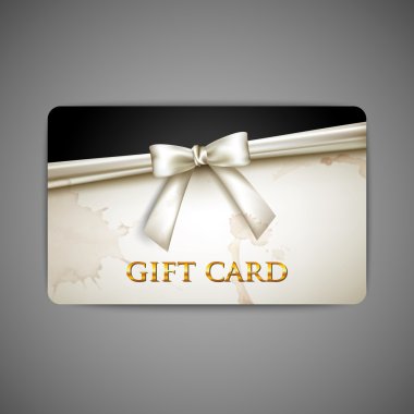 hediye kartı şerit ve beyaz yayla