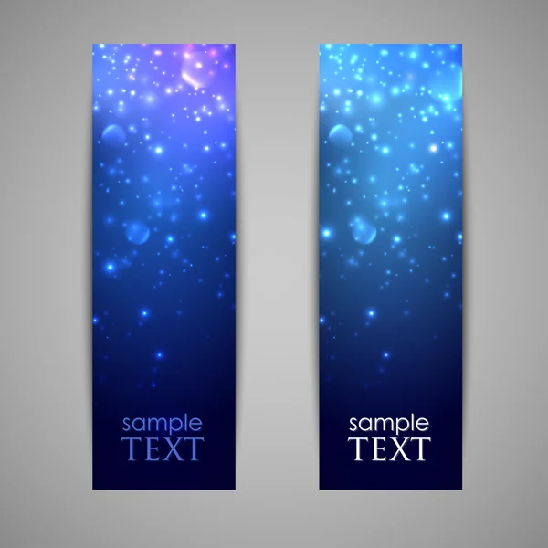 Vakantie banners met sparkles — Stockvector